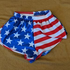 Men's Small BOA shorts USA flag themed Running